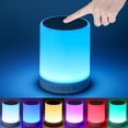 thumbnail image 1 of Touch Bedside Lamp - with Bluetooth Speaker, Dimmable Color Night Light, Outdoor Table Lamp with Smart Touch Control, Best Gift Ideas for Men Women Teens Kids Children Sleeping Aid, 1 of 5