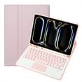 thumbnail image 1 of Touch Bluetooth Keyboard Shockproof Auto Wake / Sleep Cover with Pencil Holder for iPad 10.2 9th 2021 8th 7th Pink, 1 of 5