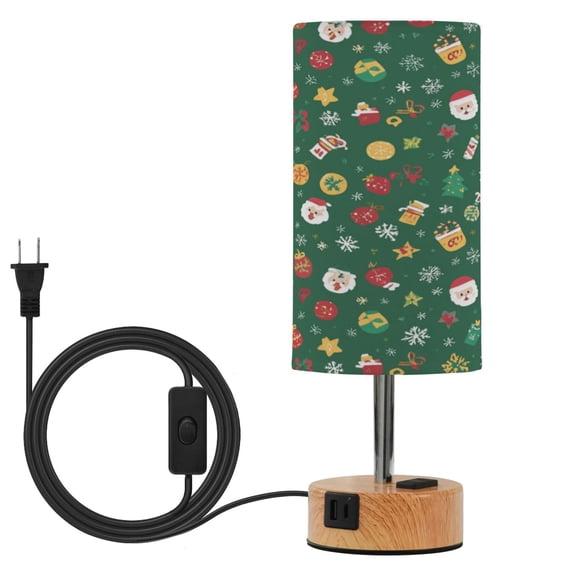 Touch-Control 3-Color Desk Lamp with Plug – Energy-Saving LED + 3 Simultaneous Charging Ports Christmas Decorations