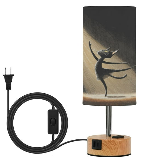 Touch-Control 3-Color Desk Lamp with Plug – Energy-Saving LED + 3 Simultaneous Charging Ports Dance in The Dark