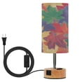 thumbnail image 1 of Touch-Control 3-Color Desk Lamp with Plug – Energy-Saving LED + 3 Simultaneous Charging Ports Multicolor Maple Leaves, 1 of 8
