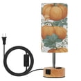 thumbnail image 1 of Touch-Control 3-Color Desk Lamp with Plug – Energy-Saving LED + 3 Simultaneous Charging Ports Pumpkins and Leaves, 1 of 8