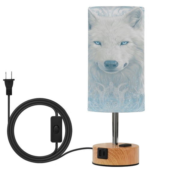 Touch-Control 3-Color Desk Lamp with Plug Energy-Saving LED + 3 Simultaneous Charging Ports The Proud White Wolf