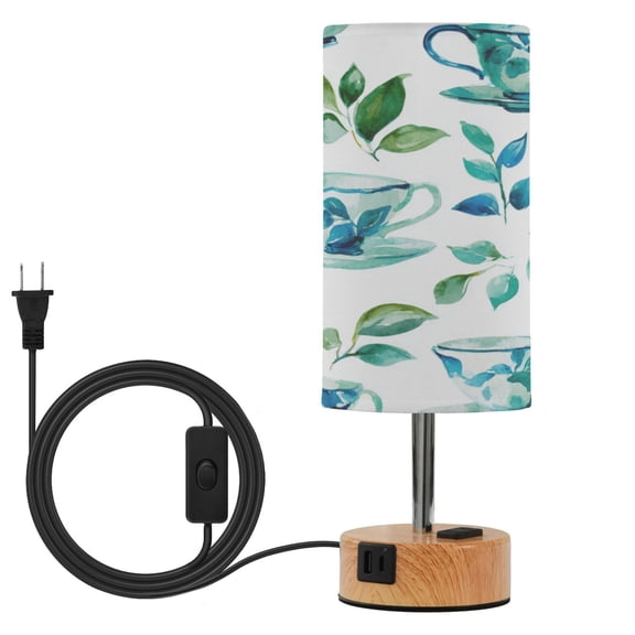 Touch-Control 3-Color Desk Lamp with Plug – Energy-Saving LED + 3 Simultaneous Charging Ports Watercolor Teacups