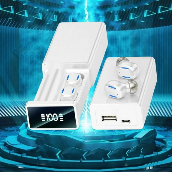 Touch Control Bluetooth Earphones - 8D HiFi Stereo Wireless Earbuds, Sports Headphones with Mic, 2200mAh Charging Cases