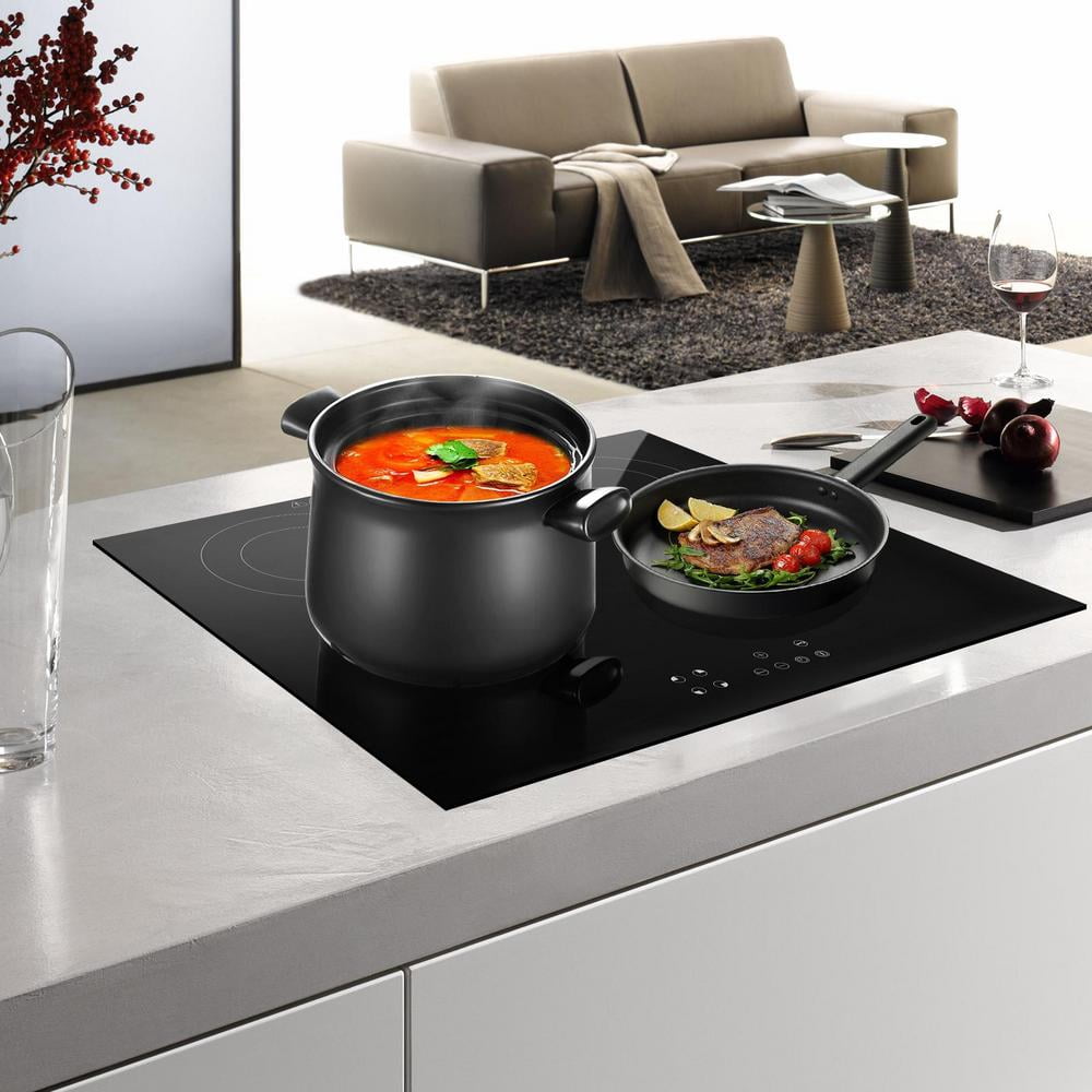 Touch Control Cook Top Stove Electric, Countertop Induction Cooker with 4 Burners, Kitchen Stove Burner 220-240V for High-Temperature Cookware