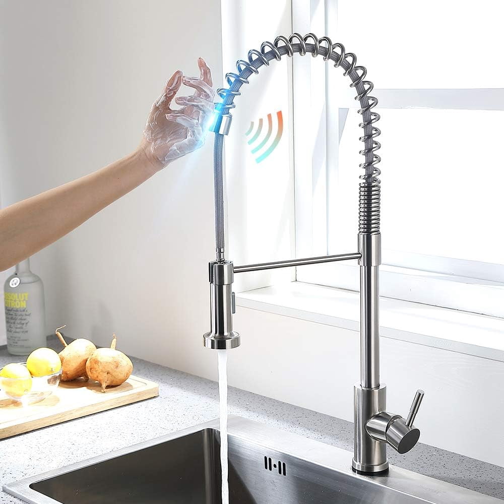 Touch Control Kitchen Faucets Smart Sensor Water Tap, Stainless Steel Kitchen Faucets, Three Ways Sink Mixer Kitchen Faucet