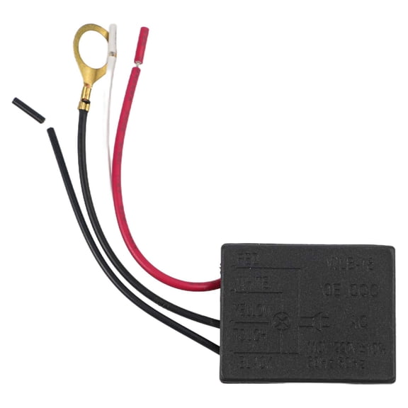 Touch Control Sensor Switch for Desk Lamps, 1-Way On/Off AC 220V 3A Lamp Controller, for Incandescent & Energy-Saving Bulbs, Plastic Housing, 4.4 x 3.4 x 1.3 cm