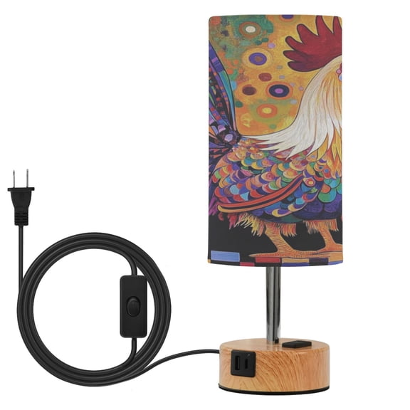 Touch Control Table Lamp with LED Bulb Bedside Lamp for Bedroom Living Room A Rooster