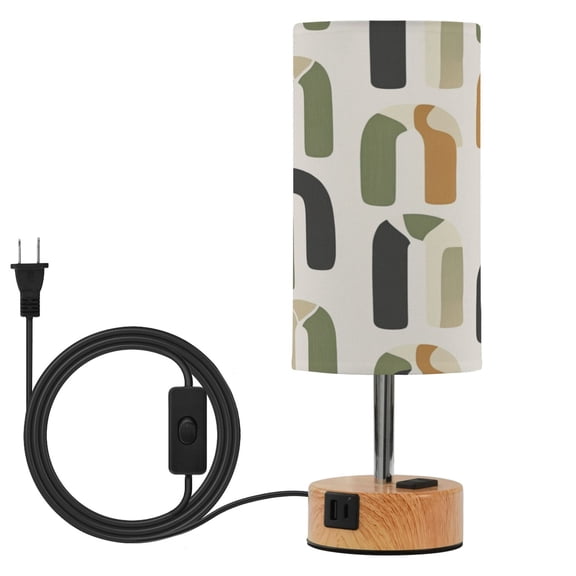 Touch Control Table Lamp with LED Bulb Bedside Lamp for Bedroom Living Room Arch Motif