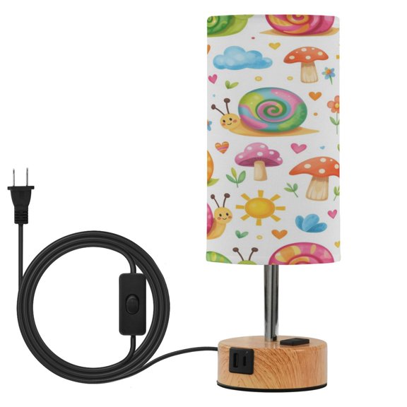 Touch Control Table Lamp with LED Bulb Bedside Lamp for Bedroom Living Room Cartoon-colored Snail