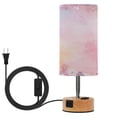 thumbnail image 1 of Touch Control Table Lamp with LED Bulb Bedside Lamp for Bedroom Living Room Colorful Pastel Floral Pattern, 1 of 8