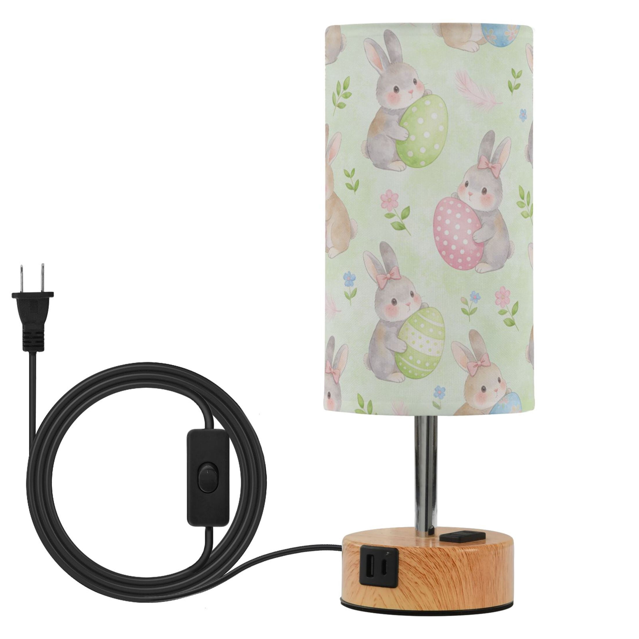 Touch Control Table Lamp with LED Bulb Bedside Lamp for Bedroom Living ...