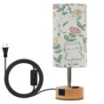 thumbnail image 1 of Touch Control Table Lamp with LED Bulb Bedside Lamp for Bedroom Living Room Cute White Cat Pattern, 1 of 8