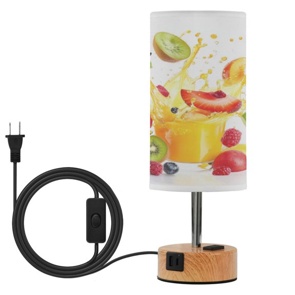 Touch Control Table Lamp with LED Bulb Bedside Lamp for Bedroom Living Room Fruit Juice Splash