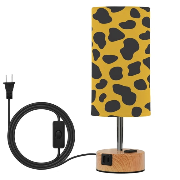 Touch Control Table Lamp with LED Bulb Bedside Lamp for Bedroom Living Room Leopard Print