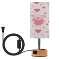 thumbnail image 1 of Touch Control Table Lamp with LED Bulb Bedside Lamp for Bedroom Living Room Pink Cute Pigs, 1 of 8