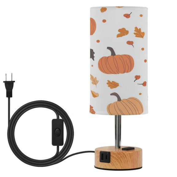 Touch Control Table Lamp with LED Bulb Bedside Lamp for Bedroom Living Room Thanksgiving Pumpkin