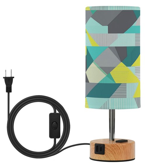 Touch Control Table Lamp with LED Bulb Bedside Lamp for Bedroom Living Room Triangle