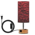 thumbnail image 1 of Touch Control Table Lamp with LED Bulb Bedside Lamp for Bedroom Living Room Wall Of Red Roses, 1 of 8