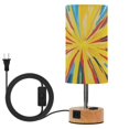 thumbnail image 1 of Touch Control Table Lamp with LED Bulb Bedside Lamp for Bedroom Living Room Yellow Fireworks Explosion, 1 of 8