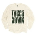 thumbnail image 1 of Touch Down Block Distressed - Women's Garment Dyed Long Sleeve Graphic T-Shirt, 1 of 8
