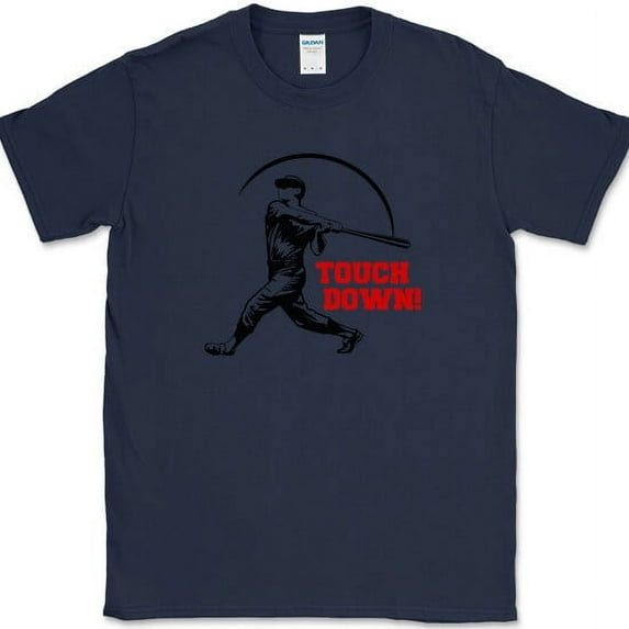 Touch Down T-Shirt Funny Baseball Joke Humor Home Run Tee - Navy, 5XL