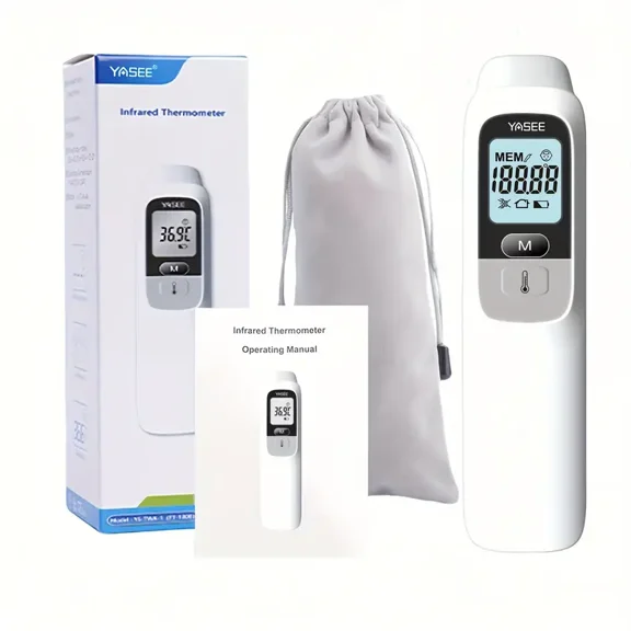 No Touch Forehead Thermometer for Adults, Kids - Accurate Digital Baby Thermometer - Touchless, Digital, Infrared Temporal Nurse Fever Sensor - Fast, with Memory Function & Carry Case