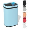 thumbnail image 1 of Touch Free Stainless Steel Trash Can 13 Gallon for Kitchen, Automatic Garbage Can with Lid Trash Bin for Bathroom Kitchen Wastebaskets for Bedroom Auto Open Trash Cans Motion Sensor, Blue, 1 of 7
