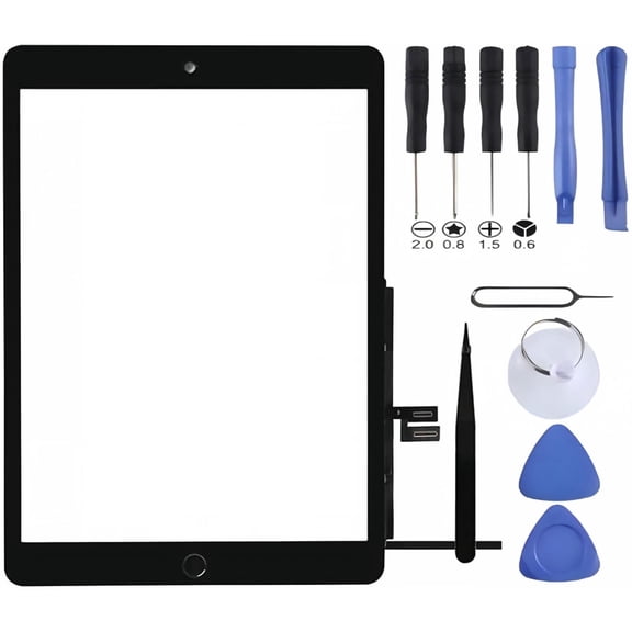 Touch Glass Digitizer Replacement Kit for iPad 9 9th Gen 10.2 Inch A2602 A2603 A2604 A2605, Outer Touch Screen with Home Button, No LCD, No Touch ID, Full Repair Tools