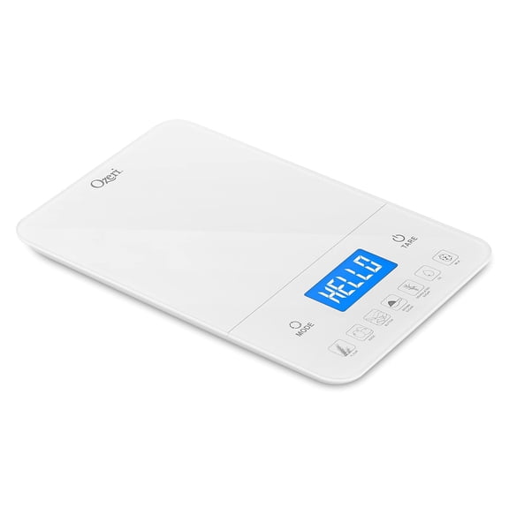Touch III 22 lbs (10 kg) Baker's Kitchen Scale with Calorie Counter, in Tempered Glass