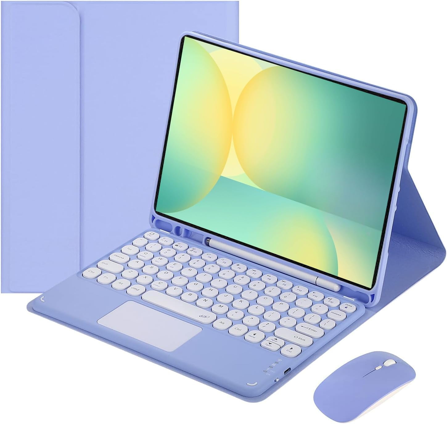 Touch Keyboard Case for Samsung Galaxy Tab S10 FE+ Plus 13.1 Inch 2025 Model (X620/X626B), with Mouse - Magnetically Detachable Touch Bluetooth Keyboard