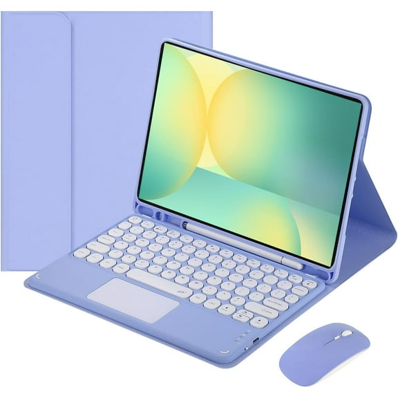 Touch Keyboard Case for Samsung Galaxy Tab S10 FE+ Plus 13.1 Inch 2025 Model (X620/X626B), with Mouse - Magnetically Detachable Touch Bluetooth Keyboard