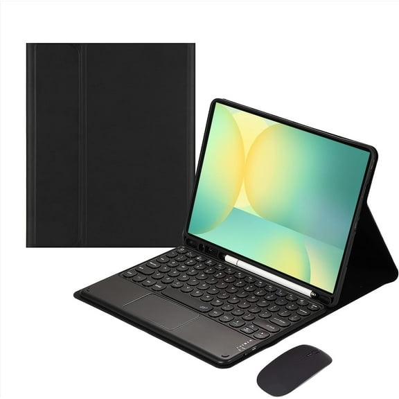 Touch Keyboard Case for Samsung Galaxy Tab S10 FE+ Plus 13.1 Inch 2025 Model (X620/X626B), with Mouse - Magnetically Detachable Touch Bluetooth Keyboard