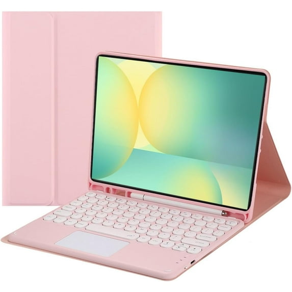 Touch Keyboard Case for Samsung Galaxy Tab S10 FE+ Plus 13.1 Inch 2025 Model (X620/X626B), with Pencil Holder - Magnetically Detachable Touch Bluetooth Keyboard