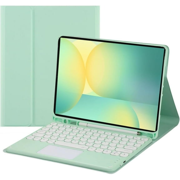 Touch Keyboard Case for Samsung Galaxy Tab S10 FE+ Plus 13.1 Inch 2025 Model (X620/X626B), with Pencil Holder - Magnetically Detachable Touch Bluetooth Keyboard