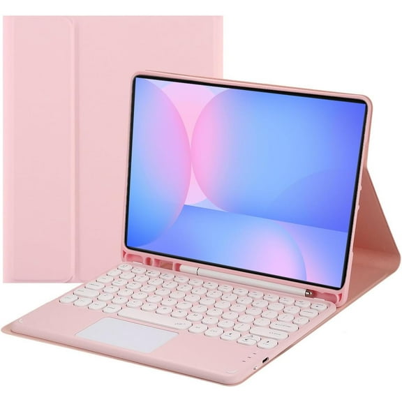 Touch Keyboard Case for Samsung Galaxy Tab S10 FE/ S9 FE 5G 10.9 Inch/Tab S9 11 Inch, with Pencil Holder - Magnetically Detachable Touch Bluetooth Keyboard