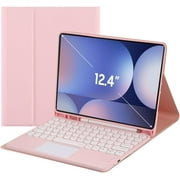Touch Keyboard Case for Samsung Galaxy Tab S10+ Plus/ S9 FE+ Plus/Galaxy Tab S9+ Plus 12.4 , with Pencil Holder - Magnetically Detachable Touch Bluetooth Keyboard
