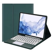 Touch Keyboard Case for Samsung Galaxy Tab S8/Tab S7 11 Inch Model SM-X700/X706/T870/T875/T878, with Pencil Holder, Detachable Magnetic Bluetooth Keyboard