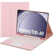 Touch Keyboard Case for Samsung Galaxy Tab A9 8.7'' 2023 SM-X110/X115/X117, with Pencil Holder - Magnetically Detachable Touch Bluetooth Keyboard