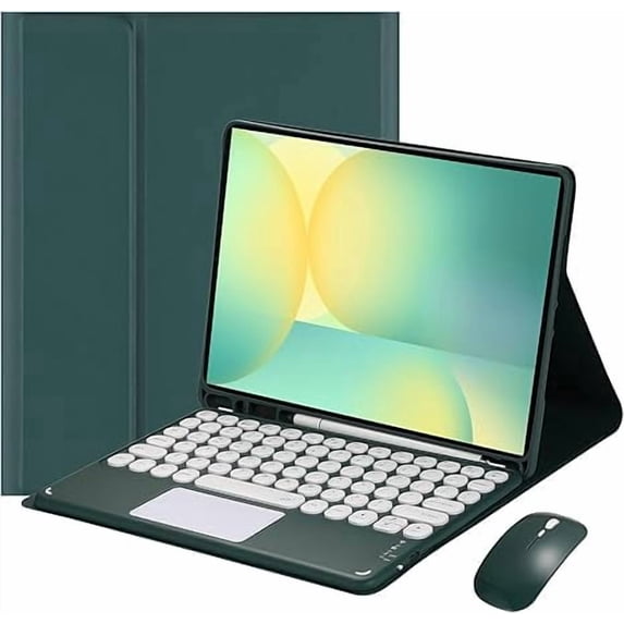 Touch Keyboard Case for Samsung Galaxy Tab S10 FE+ (13.1-inch, 2025 Model) - Dark Green
