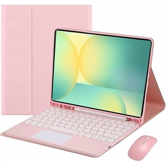 Touch Keyboard Case for Samsung Galaxy Tab S10 FE+ (13.1-inch, 2025 Model) - Pink