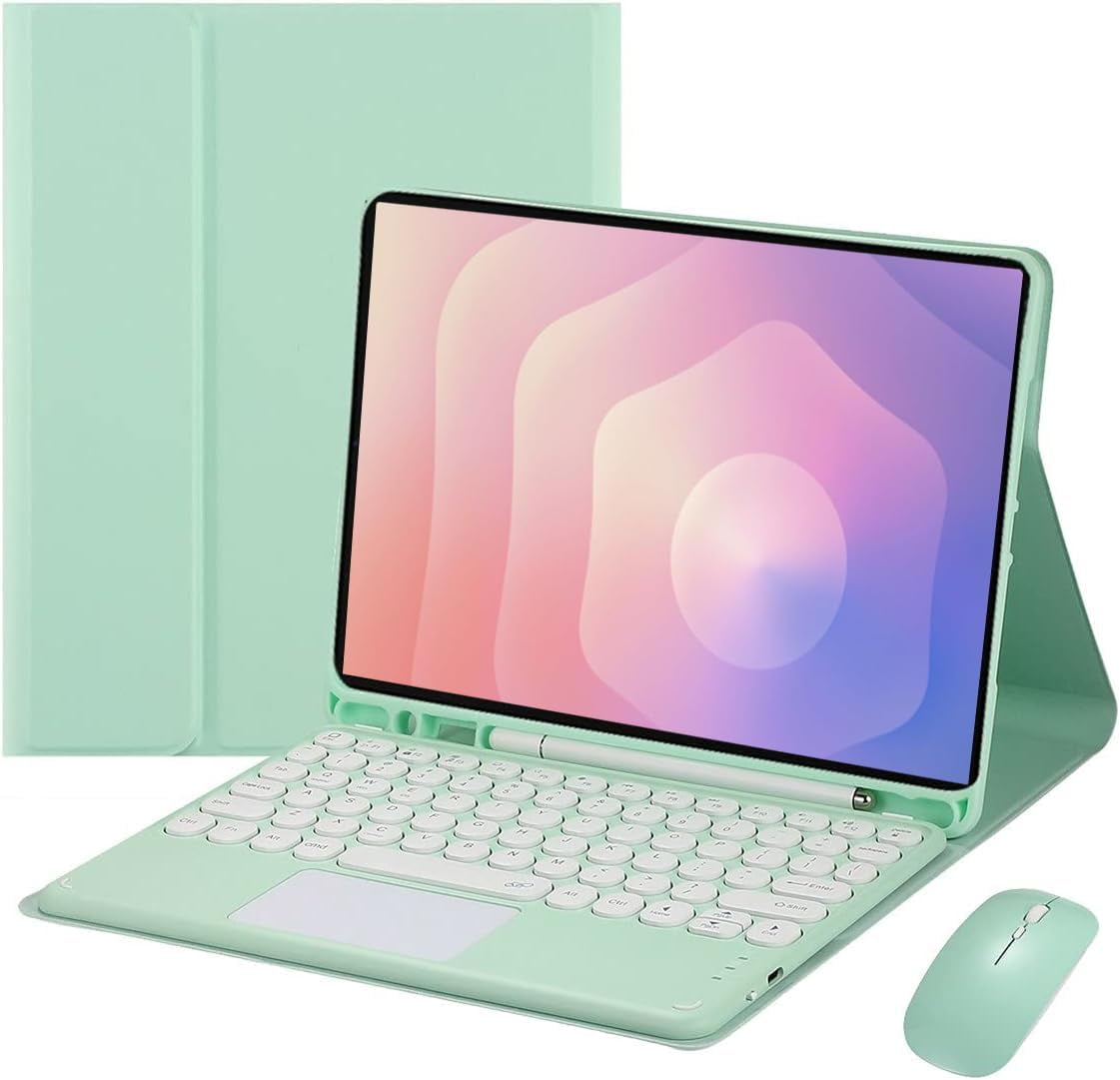 Touch Keyboard Case for Samsung Galaxy Tab S11 (11-inch) 2025 Model (SM-X730/SM-X736B), with Mouse - Magnetically Detachable Touch Bluetooth Keyboard