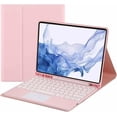 thumbnail image 1 of Touch Keyboard Case for Samsung Galaxy Tab S8 / Tab S7 11 inch (Pink), 1 of 7