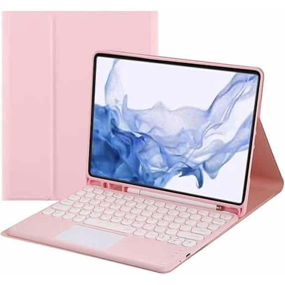 Touch Keyboard Case for Samsung Galaxy Tab S8 / Tab S7 11 inch (Pink)