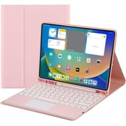 Touch Keyboard Case for iPad 10th Generation 10.9 Inch Tablet 2022 Release with Pencil Holder - Magnetically Detachable Touch Bluetooth Keyboard
