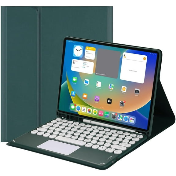 Touch Keyboard Case for iPad 10th Generation 10.9 Inch Tablet (2022 Release) with Pencil Holder - Magnetically Detachable Touch Bluetooth Keyboard