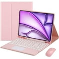thumbnail image 1 of Touch Keyboard Case for iPad Air 13-inch (M3) 2025, (M2) 2024 and iPad Pro 12.9-inch, with Mouse - Magnetically Detachable Touch Bluetooth Keyboard, 1 of 8