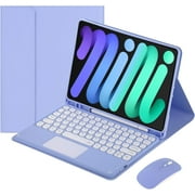 Touch Keyboard Case for iPad Mini 7 A17 Pro 2024 and iPad Mini 6 8.3 Inch, with Mouse - Magnetically Detachable Touch Bluetooth Keyboard