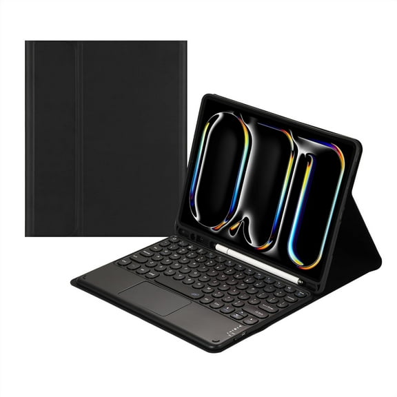 Touch Keyboard Case for iPad Pro 13 Inch 2024 (M4) with Pencil Holder - Magnetically Detachable Touch Bluetooth Keyboard